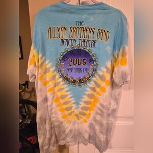 Liquid Blue Allman Brothers Band Tie-Dye Shirt - Blue, Yellow, Gray sz 2XL